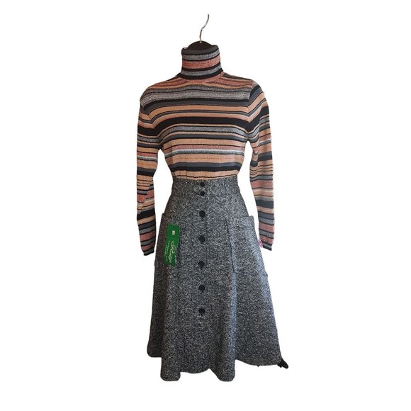 1970's Marbled Button Front Prestige Skirt - Picture 16 of 16